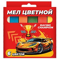 Мел цветной "Машина" 6 шт в картонной упаковке с европодвесом