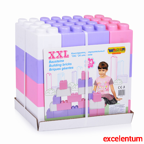Конструктор строительный "XXL", 24 элемента (v2) Конструктор строительный "XXL", 24 элемента (v2)