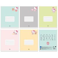 Тетрадь 12л. линия "Hello Kitty&friends" формат А5, на скрепке, с полями