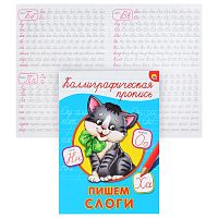 Каллиграфическая пропись А4. Пишем слоги