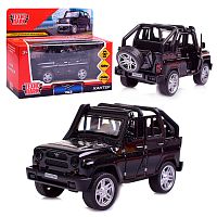 Машина металл UAZ Hunter, 11,5 см, (откр. двери, багаж, черный)инерц, в коробке