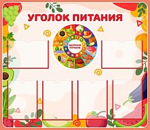 Стенд для школы УГОЛОК ПИТАНИЯ (Фрукты), 1,15*1м