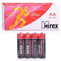 Батарея солевая Mirex R6 / AA 1,5V, в упаковке 60 шт
