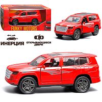 Красная инерционная машинка die-cast , 1:32, с люком