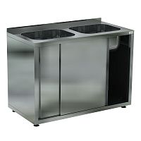 Ванна моечная цельнотянутая закрытая двухсекционная ВМЦЗ/2-140/70