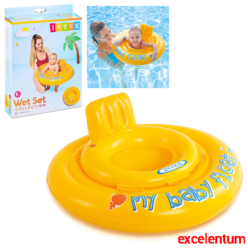 Круг для плавания My baby float, с сиденьем, d=70 см, от 6-12 месяцев, 56585EU INTEX Круг для плавания My baby float, с сиденьем, d=70 см, от 6-12 месяцев, 56585EU INTEX