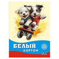 Картон белый А4 20л. "Веселые друзья" папка