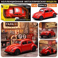 Машина "Ретро-машина" 1:43 в коробке (цвет красный)