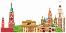 Пластиковая декорация МОСКВА (Достопримечательности), 0,8*0,4м