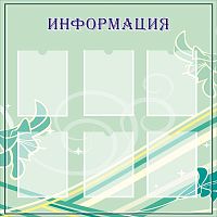 Стенд для школы ИНФОРМАЦИЯ (Светло-зеленый), 1*1м