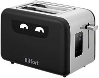 Тостер Kitfort КТ-6497 850Вт черный/стальной