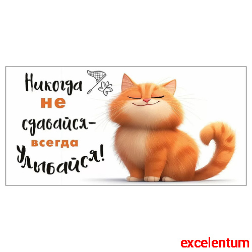 Конверт для денег "Никогда не сдавайся"