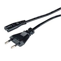 Кабель Hama IEC C7 (2-pin) Евровилка 1.5м (00029167) черный
