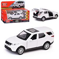 Машина металл Land Rover Discovery 12см, открыв. двери, инерц, белый, в коробке