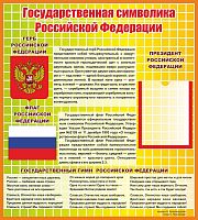 Стенд для школы ГОСУДАРСТВЕННАЯ СИМВОЛИКА РОССИИ, 0,45*0,5м