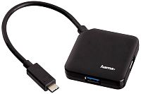 Разветвитель USB-C Hama 4порт. черный (00135750)