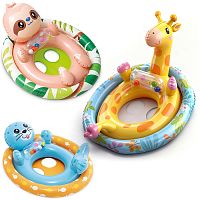 Круг для плавания "Зверюшки", с сиденьем, от 3-4 лет, цвета МИКС, 59570NP INTEX