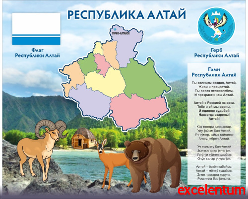 Стенд РЕСПУБЛИКА АЛТАЙ, 1,1*0,9м
