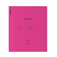 Тетрадь 12л. линейка "Классика Neon" розовая,