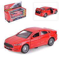 Машина металл Ford Mondeo 12 см, (откр дв, багаж, красный) инерц, в коробке.