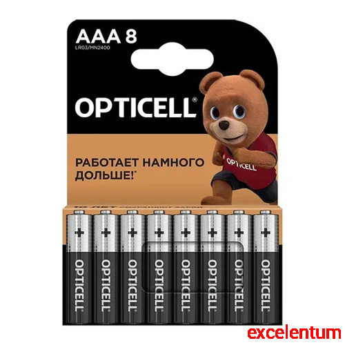 Батарейки алкалиновые OPTICELL BASIC LR03 BL8 Батарейки алкалиновые OPTICELL BASIC LR03 BL8
