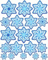 Статическая наклейка СНЕЖИНКИ №1, 0,4*0,5м