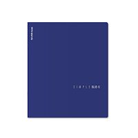 Тетрадь 48л. клетка "Simple Color" синий ламинация soft-touch+выборочный УФ-лак