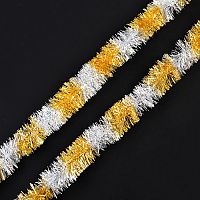 Мишура (6см*2м) серебро-жёлтый