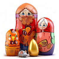 Матрешка "Курочка Ряба" 5 перс.