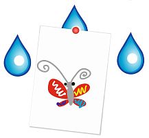Магнитный элемент для рисунков КАПЛЯ ГОЛУБАЯ