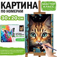 Набор для рисования "Картина по номерам 20*30 см. Милый котик"