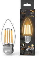 Лампа филам. Gauss Filament 7Вт цок.:E27 свеча 220B св.свеч.бел.теп. (упак.:1шт) (103802107)