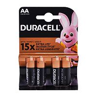 Батарейки алкалиновые DURACELL BASIC NEW LR6 BL4