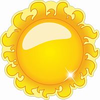 Пластиковая декорация СОЛНЫШКО, 0,3*0,3м