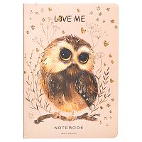 Тетрадь 40л. клетка "Love me. Совенок" А5