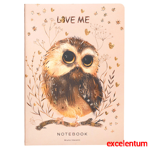 Тетрадь 40л. клетка "Love me. Совенок" А5 Тетрадь 40л. клетка "Love me. Совенок" А5