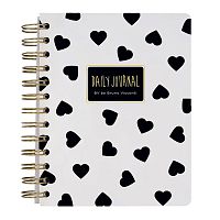 Ежедневник А6, BV, 136 л, "Black&White. Сердечки" Cute diary