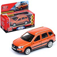 Машина металл "Авто №1" 12 см LADA GRANTA CROSS (двери, багаж, инерц, золотой)
