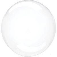 Шар (50''/127 см) Сфера, Deco Bubble (синяя упаковка) Прозрачный, Кристалл, 1 шт. в уп.