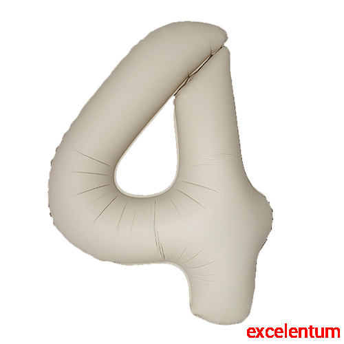 Шар (40''/102 см) Цифра, 4 Slim, Кремовый Латте, Матовый, 1 шт. в уп. Шар (40''/102 см) Цифра, 4 Slim, Кремовый Латте, Матовый, 1 шт. в уп.