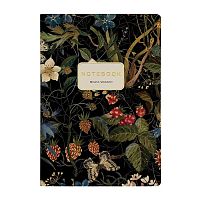 Записная книжка из экокожи 60 л. линейка "Лесные ягоды"