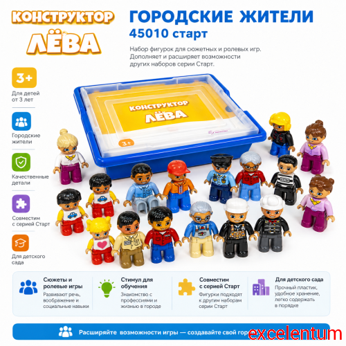 Конструктор Лёва. Городские жители 45010 старт Конструктор Лёва. Городские жители 45010 старт
