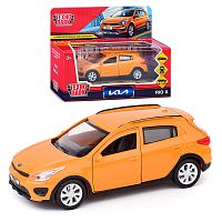 Машина металл KIA RIO X 12 см (двери, багаж, оранжевый) инерц, в коробке