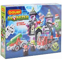 Конструктор 824 "Дом с привидениями" пушкой, машиной, 3-мя охотниками "Monster blocks"