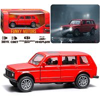 Красная инерционная машинка вид В die-cast , 1:32