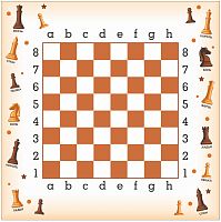 Обучающий магнитный стенд ШАХМАТЫ И ШАШКИ (Коричневый), 1,3*1,3м