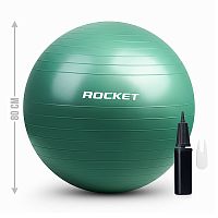 Фитбол 80см ROCKET Антивзрыв, цвет зелёный (80-85см 1300г)