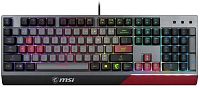 Клавиатура MSI GK30 Infrared черный/красный USB Multimedia for gamer LED (подставка для запястий) (S11-04RUF01-CLA) кабель 1.8м