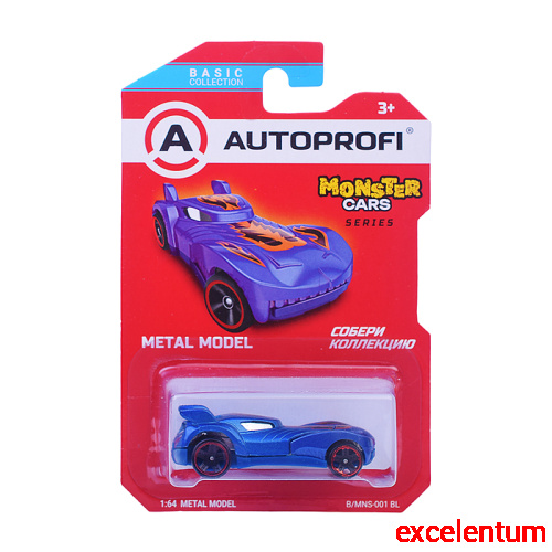 Машинка коллекционная 1:64, Серия Monster Cars, синий