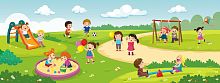 Баннер уличный ДЕТИ ИГРАЮТ, 4*1,5м